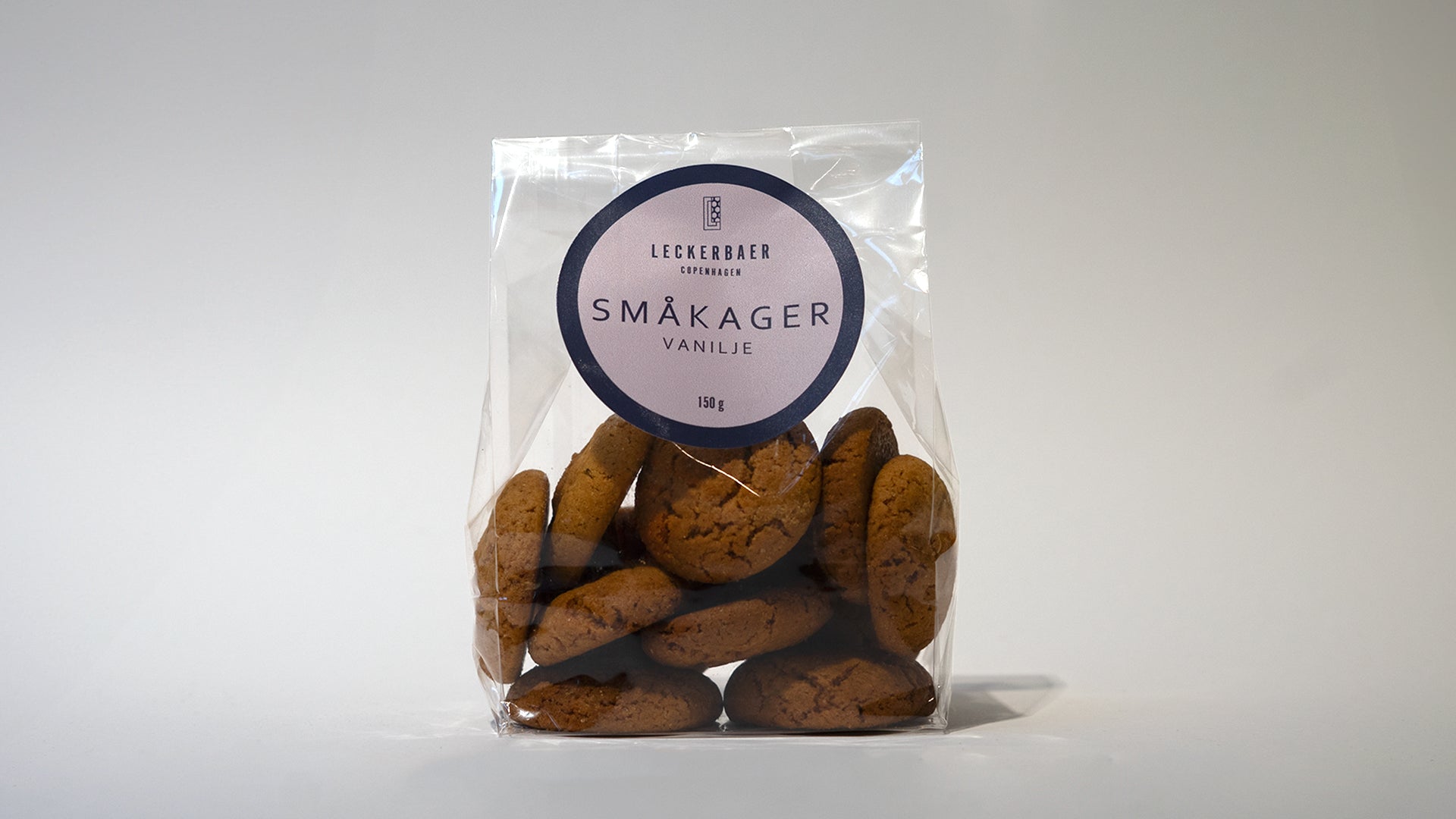 Leckerbear småkager med vanilje smag i pose på 150g